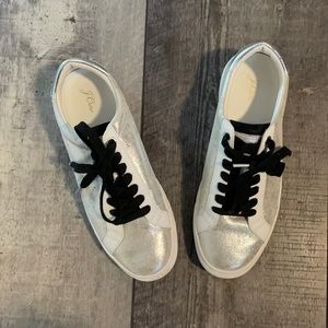 J crew metallic sneakers